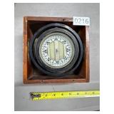 Maritime Compass in Wooden Box