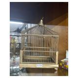 Brass-Look Decorative Bird Cage