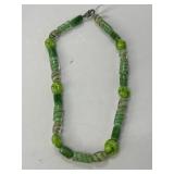 Murano Glass Necklace in Green and Pink