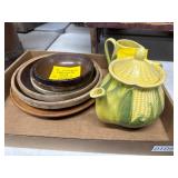 Redware Pottery Lot with Shawnee Teapot