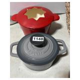 Two Mini Cast Iron Cookware Items