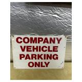 Metal Company Vehicle Parking Sign