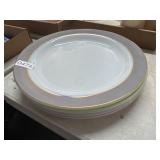 4 Milk Glass Dinner Plates