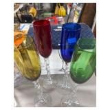 Bohemia Crystal Colored Drinking Glasses
