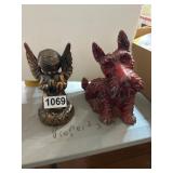 Angel and Dog Figural Coin Banks