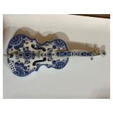 19' Delft Blue Ceramic Violin Decor