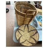 Woven Basket Lot with Accents