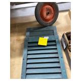 2 Wooden Shutters and Wagon Wheel