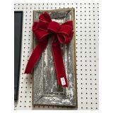 Rustic Wall Decor with Red Bow, 22'