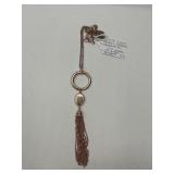 INC Fashion Tassel Necklace With Crystals