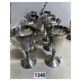 8 Spanish Silver-Plated Goblets