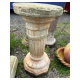 Concrete Pedestal with Fluted Design