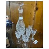 Waterford Crystal Decanter and Glass Set