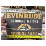 Evinrude Wooden Sign, 12 Inches Wide
