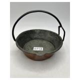 Copper and Metal Pail with Handle
