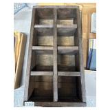 Wooden 8-Compartment Organizer Box