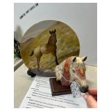 Gregory Perillo Ceramic Plate and Figurine