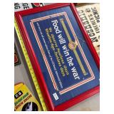 Framed War Poster, 28 Inches Wide