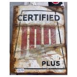 13-Inch Wide Certified Metal Sign