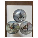Three War Ponies Collectors Plates