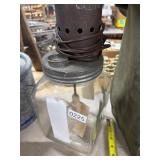 Vintage Glass Jar Table Lamp