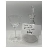 Lalique 2-Piece Crystal Decanter and Glass Set