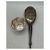Silver Hairbrush and Commemorative Cup