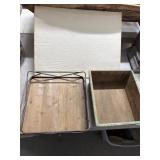 Wooden Crates With Metal Trays