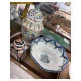 3 Pc Porcelain Lot with Delft Markings