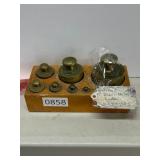 Brass Scale Weights with Holder