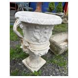 Decorative White Stone Urn Planter
