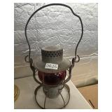Dietz No. 39 Lantern with Red Globe