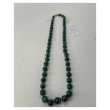 22-Inch Genuine Malachite Necklace