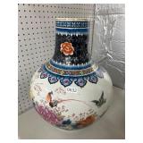 Large 22' Floral Porcelain Vase