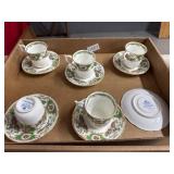 Coalport Porcelain Teacups and Saucers