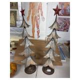 28-Inch Tall Metal Trees With Red Star