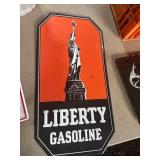 Liberty Gasoline Metal Sign