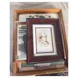 Framed Vintage Photos and Artwork Set