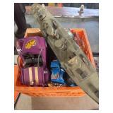 Toy Vehicles in Crate