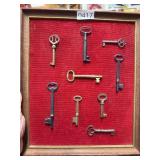 Framed Antique Skeleton Key Display