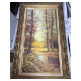 Framed 20x36 Landscape Painting
