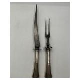Sterling Silver Carving Knife and Fork Set