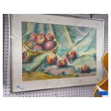 19x25 Watercolor Painting of Apples