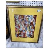 1970s MCM Abstract Painting 14x18