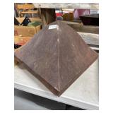 Rustic Metal Pyramid Topper