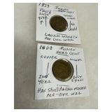 1859 and 1860 Indian Head Cents