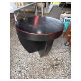 Round Black Wood Coffee Table