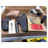 Gun Accessories Lot with Holster and Grip