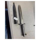 Bayonet with Sheath, Approx 16 Inches Long