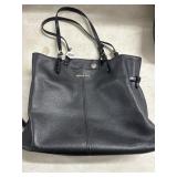 Michael Kors Black Leather Tote Bag